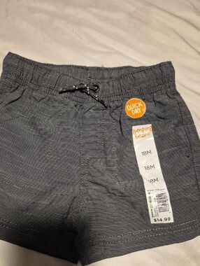 jumping beans Navy Pinstriped Toddler Swim Shorts